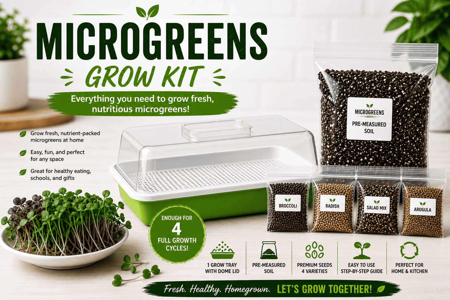 Microgreens grow kit
